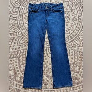 American Eagle Slim Kick Jeans Womens Size 4 SHORT Boot Cut Low Rise Early 00s